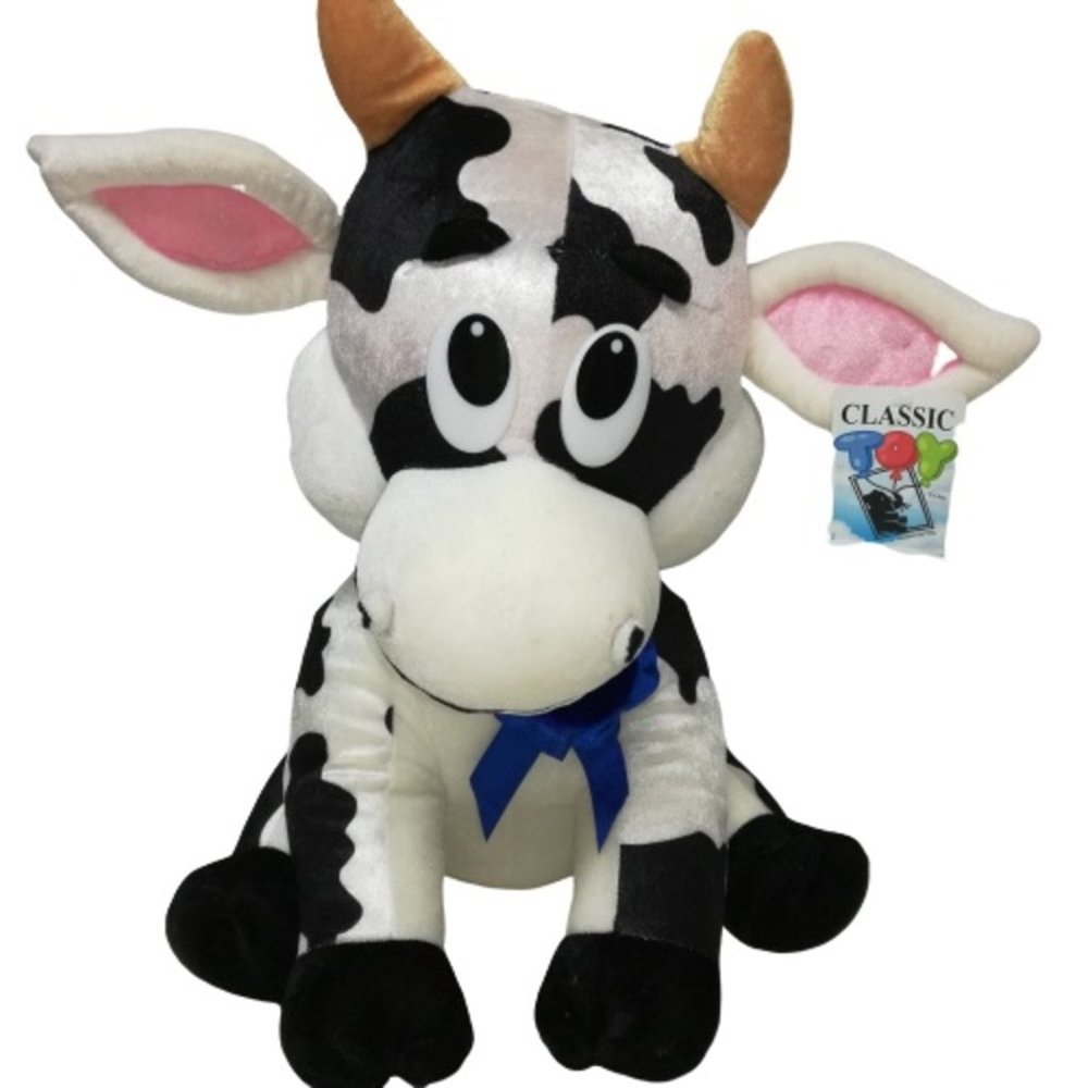 Stuffed Prize Cow Plush 15 in Tall & 14 In Wide